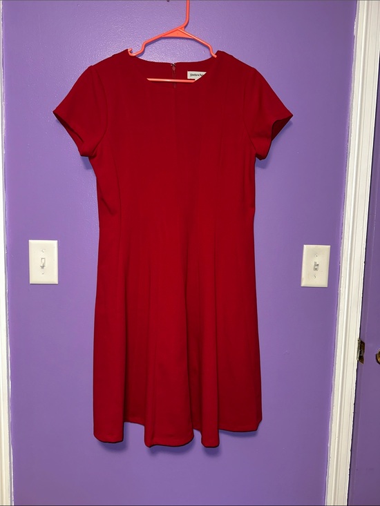 Shelby & Palmer Dresses & Skirts - Shelby & Palmer Red Short-Sleeve Fit-and-Flare Mini Dress